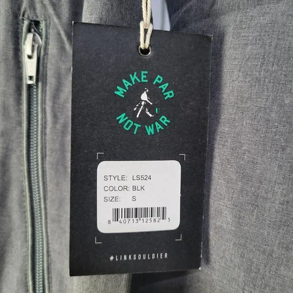 Linksoul Men's Small Black Morris Full-Zip Windbreaker Golf LS524 Athleisure - Picture 5 of 9